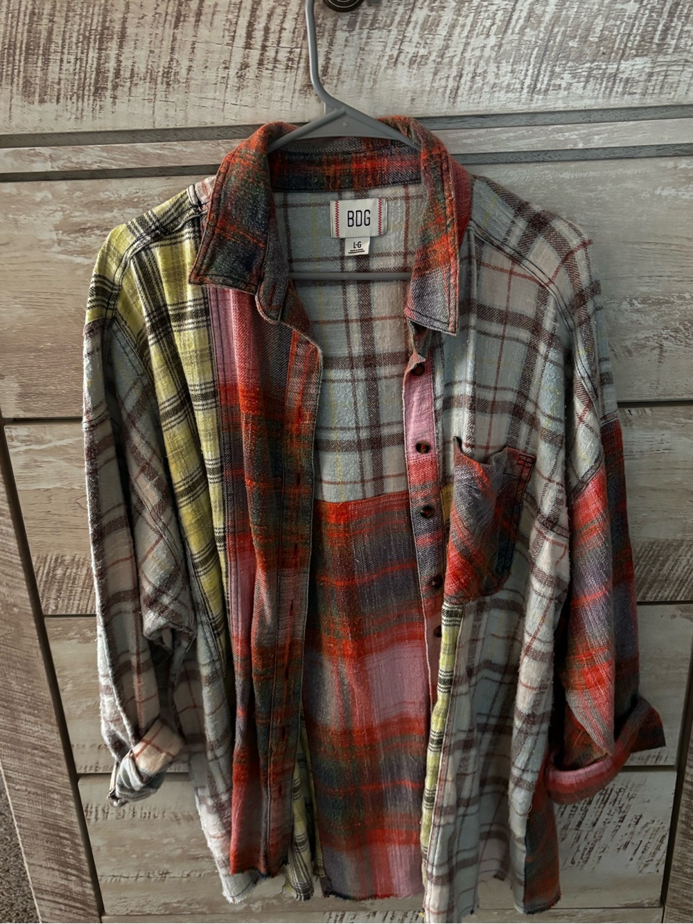 BDG w Multicolor Plaid Flannel Shirt